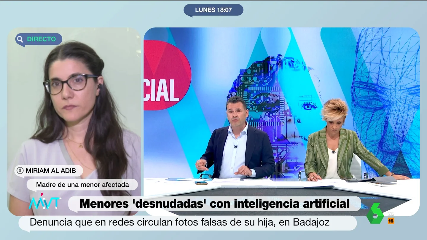 La madre de una niña afectada por la creación de imágenes pornográficas por IA: "Si no la conoces, no puedes distinguir si es o no" La madre de una niña afectada por la creación de imágenes pornográficas por IA: "Si no la conoces, no puedes distinguir si es o no"