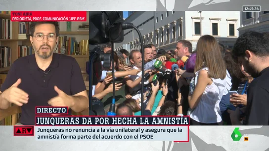Toni Airá, sobre la investidura de Sánchez: "No la veo nada fácil, el independentismo no va a renunciar a la unilateralidad" Toni Airá, sobre la investidura de Sánchez: "No la veo nada fácil, el independentismo no va a renunciar a la unilateralidad"