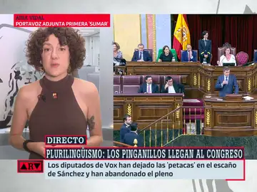 Aina Vidal carga contra el &quot;desprecio&quot; del PP al no ponerse los pinganillos al escuchar euskera en el Congreso: &quot;Es una ofensa tremenda&quot;