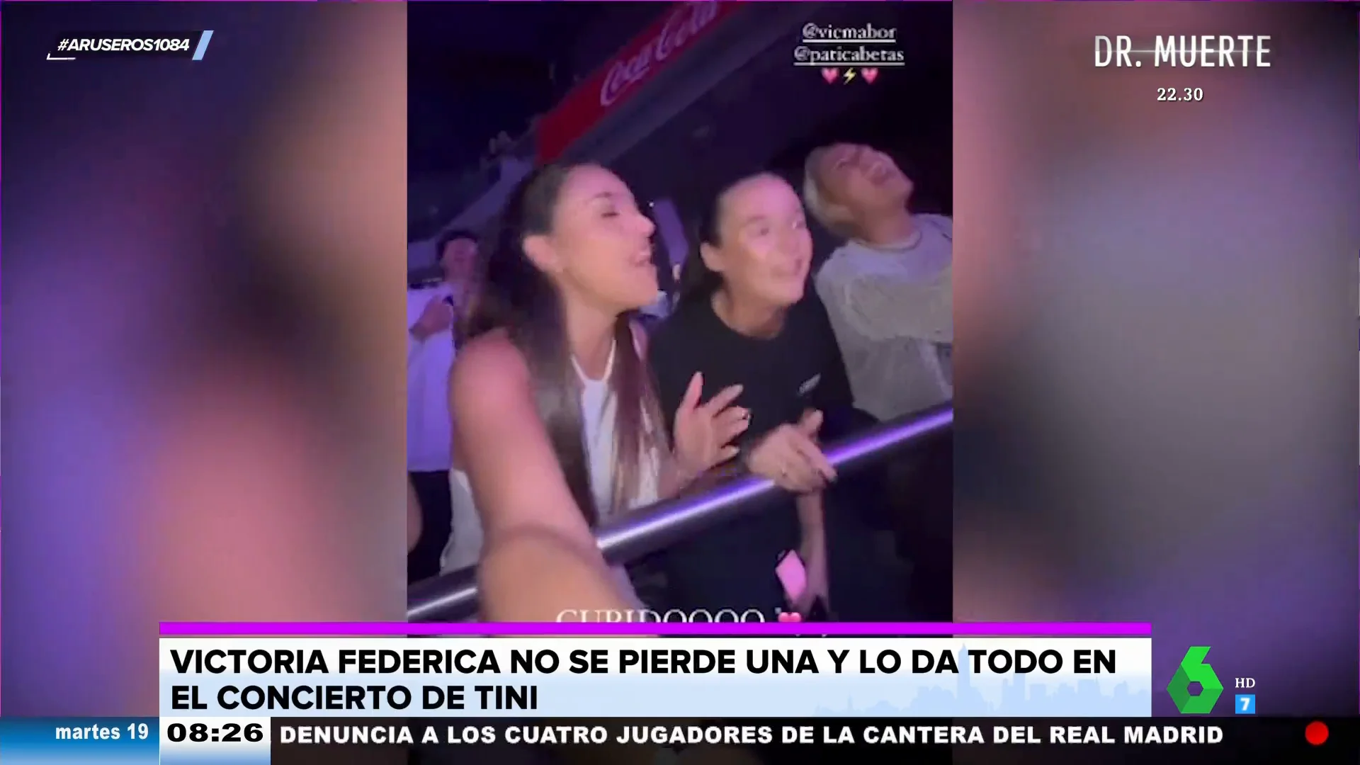 Victoria Federica lo da todo con Marta Díaz en el concierto de Tini Stoessel en Madrid