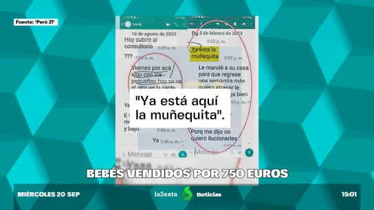 Desarticulan una banda criminal que vendía bebés en Perú. Desarticulan una banda criminal que vendía bebés en Perú.