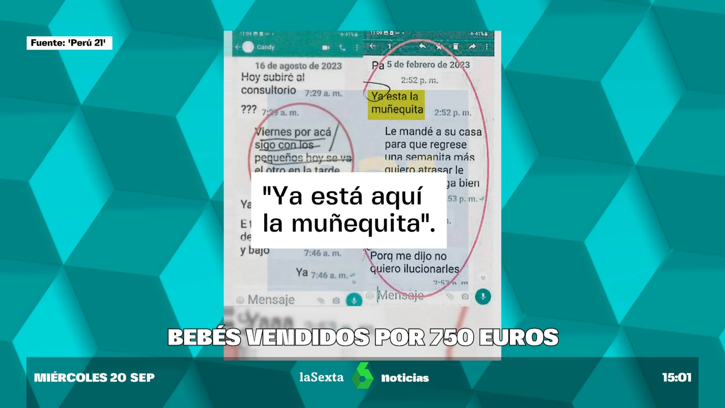 Desarticulan una banda criminal que vendía bebés en Perú. Desarticulan una banda criminal que vendía bebés en Perú.