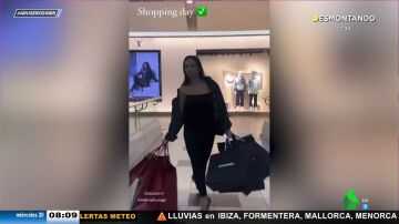 El vídeo viral de Georgina Cargada de bolsas a lo 'Pretty Woman' tras su "modesto día de compras"