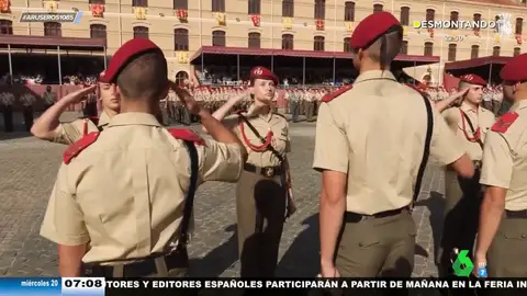 La princesa Leonor recibe el sable de cadete en la Academia General Militar de Zaragoza