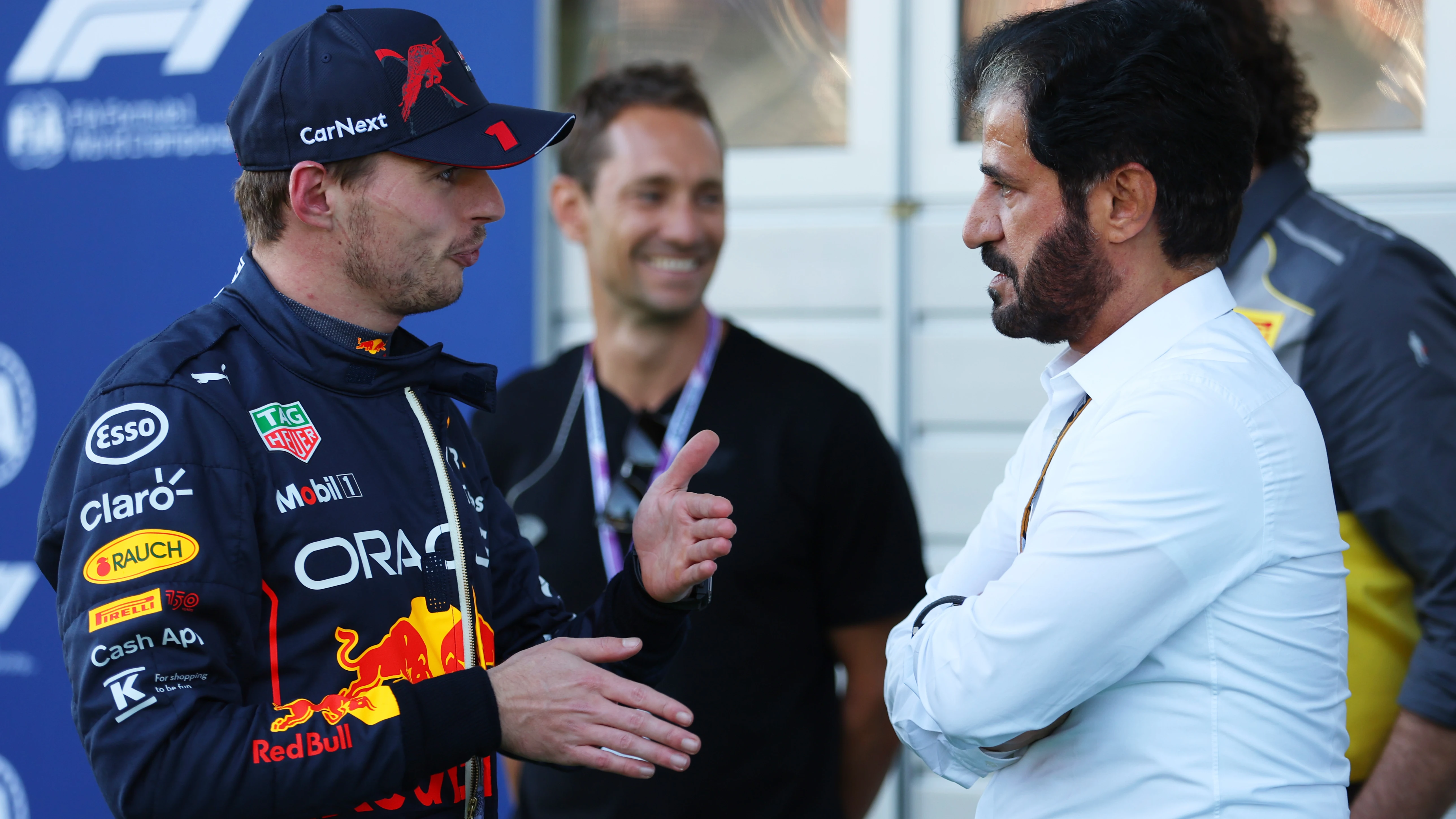 Max Verstappen y Mohammed ben Sulayem