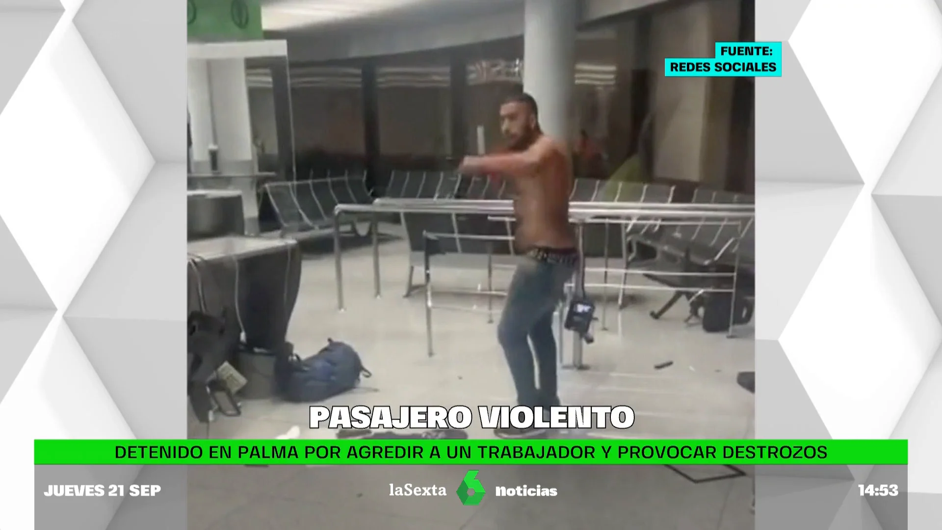 Pasajero violento