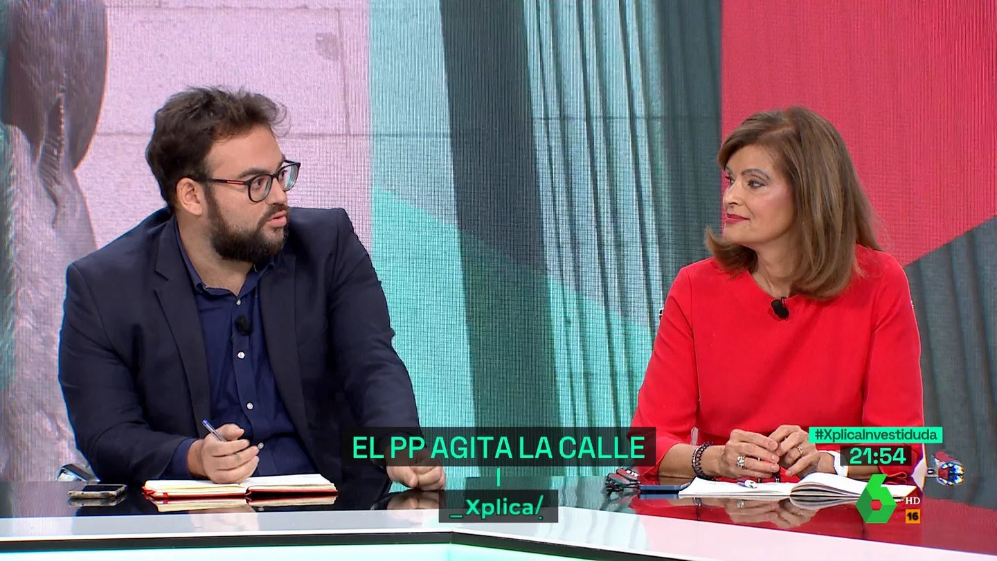 La reflexión de Monrosi sobre la concentración del PP contra la amnistía a 48 horas de la investidura: "Tiene algo de antisistema" La reflexión de Monrosi sobre la concentración del PP contra la amnistía a 48 horas de la investidura: "Tiene algo de antisistema"
