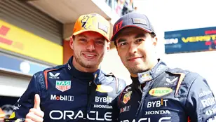 Verstappen, con Sergio Pérez