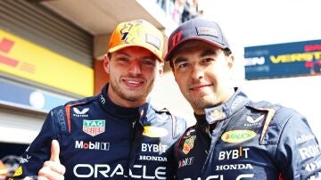 Verstappen, con Sergio Pérez