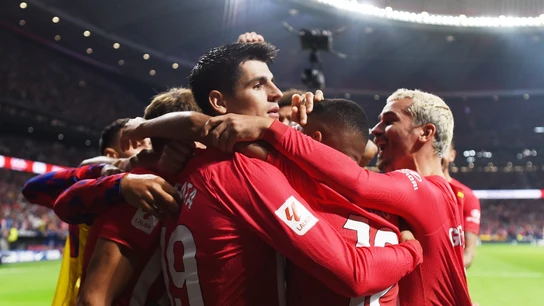 El Atlético celebra un gol El Atlético celebra un gol