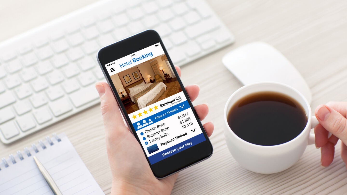 Reserva de hotel en booking
