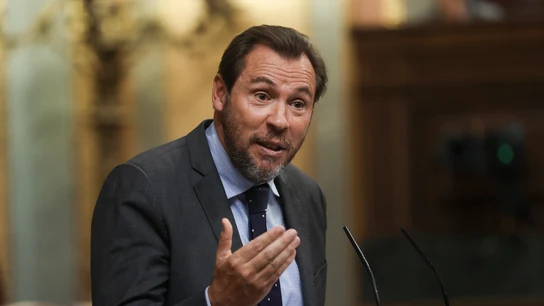 El diputado del PSOE Óscar Puente, durante su réplica a Feijóo en el Congreso El diputado del PSOE Óscar Puente, durante su réplica a Feijóo en el Congreso