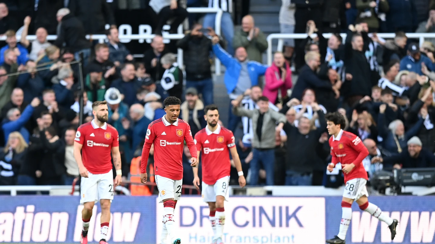Jadon Sancho, Bruno Fernandes, Luke Shaw y Facundo Pellistri Jadon Sancho, Bruno Fernandes, Luke Shaw y Facundo Pellistri