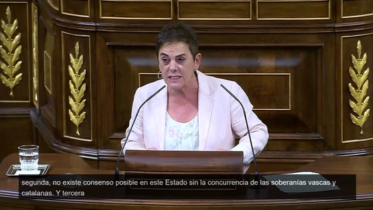 Mertxe Aizpurúa, en el debate de investidura en el Congreso Mertxe Aizpurúa, en el debate de investidura en el Congreso