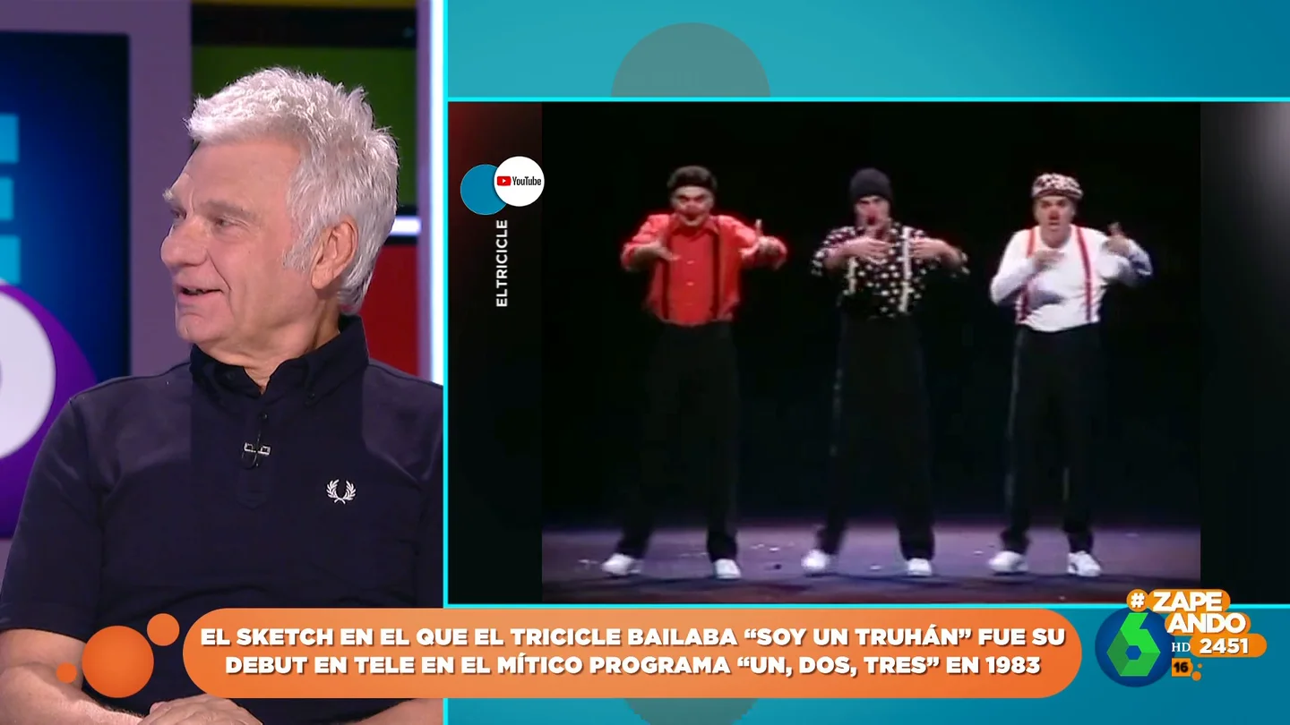 Carles Sans cuenta cómo les convenció Chicho Ibáñez Serrador para actuar en el 'Un, dos, tres' Carles Sans cuCarles Sans cuenta cómo les convenció Chicho Ibáñez Serrador para actuar en el 'Un, dos, tres'enta los inicios de Tricicle: "No queríamos ir a la tele de ninguna manera"