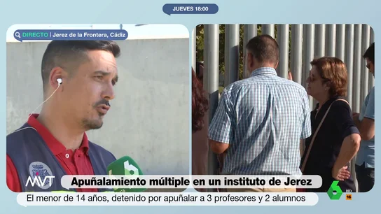 Un policía sobre la existencia de bullying en el caso del apuñalamiento en un colegio de Jerez: "No hay constancia" Un policía sobre la existencia de bullying en el caso del apuñalamiento en un colegio de Jerez: "No hay constancia"