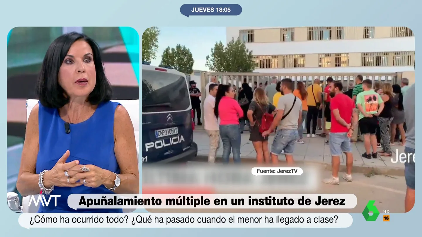 El alegato de Beatriz de Vicente sobre el apuñalamiento en el colegio de Jerez: "Todos son víctimas" El alegato de Beatriz de Vicente sobre el apuñalamiento en el colegio de Jerez: "Todos son víctimas"