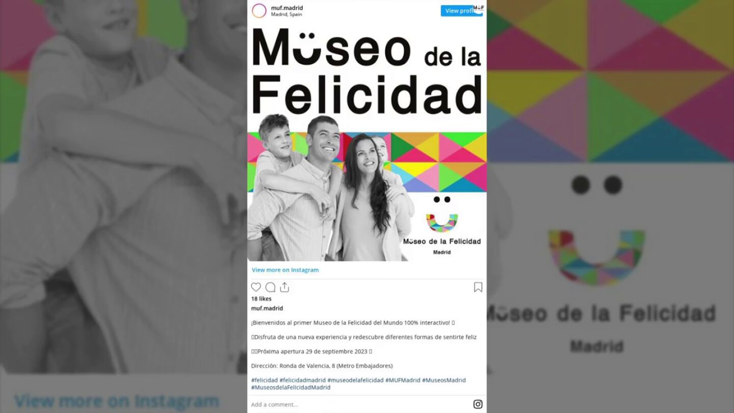 El primer Museo de la Felicidad de Espa&ntilde;a abre sus puertas en Madrid