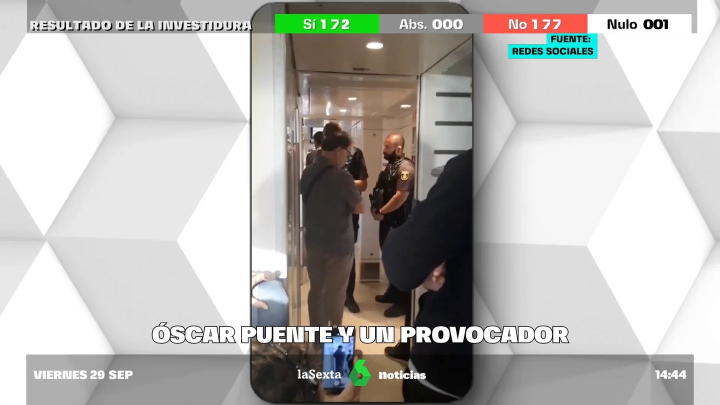 Un altercado de un pasajero con Óscar Puente obliga a retrasar el AVE de Valladolid a Madrid Un altercado de un pasajero con Óscar Puente obliga a retrasar el AVE de Valladolid a Madrid