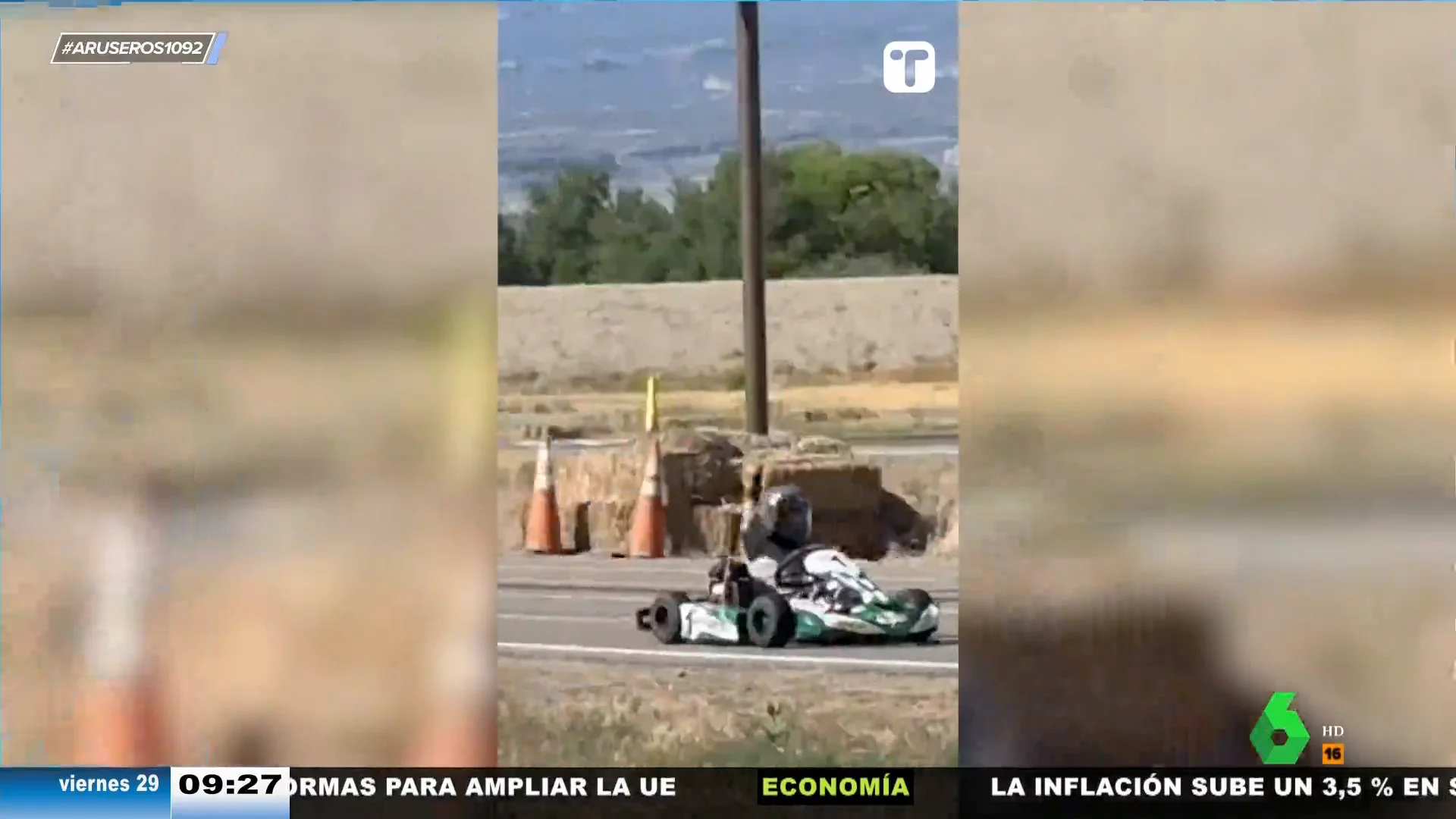 Un niño al que le amputan la pierna por un cáncer compite en una carrera de karts y gana