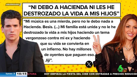 Jaime Lorente carga contra Shakira: "Yo no le he destrozado la vida a mis hijos haciendo un tema vergonzoso contra mi ex" Jaime Lorente carga contra Shakira: "Yo no le he destrozado la vida a mis hijos haciendo un tema vergonzoso contra mi ex"