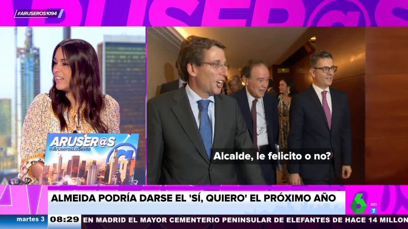Patricia Benítez celebra que aún tenga posibilidades con el alcalde de Madrid. Y es que la colaboradora ya pensaba que se le había "escapado" el "soltero de oro":