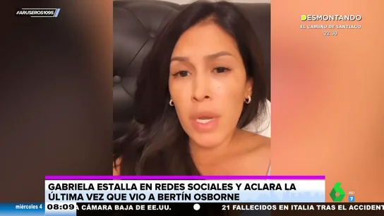 Gabriela Guillén estalla contra Bertín Osborne tras su ingreso de urgencia por su embarazo: "No se ha preocupado" Gabriela Guillén estalla contra Bertín Osborne tras su ingreso de urgencia por su embarazo: "No se ha preocupado"