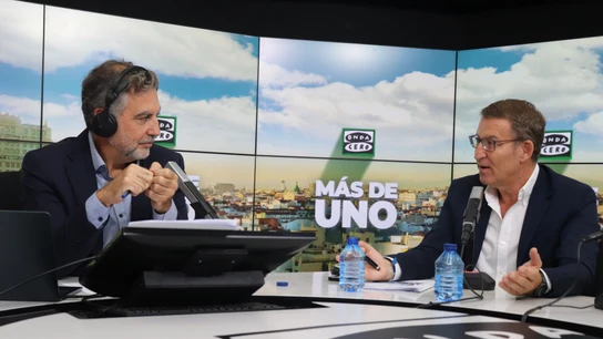 El líder del Partido Popular, Alberto Núñez Feijóo, con Carlos Alsina en 'Más de uno' El líder del Partido Popular, Alberto Núñez Feijóo, con Carlos Alsina en 'Más de uno'