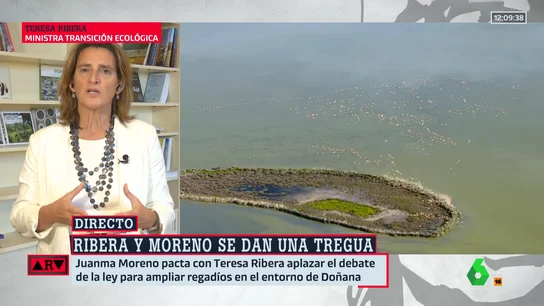 Teresa Ribera acerca el acuerdo con la Junta por Doñana y afirma que hay consenso en que es "un tesoro a preservar" Teresa Ribera acerca el acuerdo con la Junta por Doñana y afirma que hay consenso en que es "un tesoro a preservar"