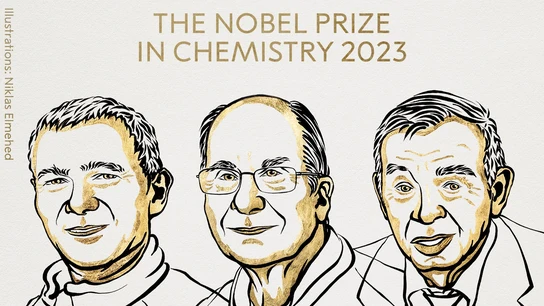 Premio Nobel de Química 2023 para Moungi G. Bawendi, Louis E. Brus y Alexei I. Ekimov por su descubrimiento de los puntos cuánticos Premio Nobel de Química 2023 para Moungi G. Bawendi, Louis E. Brus y Alexei I. Ekimov por su descubrimiento de los puntos cuánticos