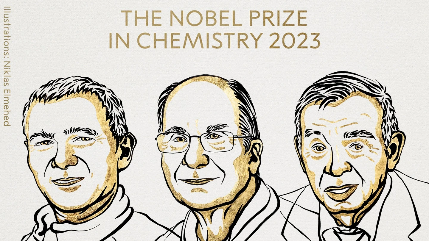 Premio Nobel de Química 2023 para Moungi G. Bawendi, Louis E. Brus y Alexei I. Ekimov por su descubrimiento de los puntos cuánticos Premio Nobel de Química 2023 para Moungi G. Bawendi, Louis E. Brus y Alexei I. Ekimov por su descubrimiento de los puntos cuánticos