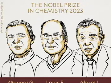 Premio Nobel de Química 2023 para Moungi G. Bawendi, Louis E. Brus y Alexei I. Ekimov por su descubrimiento de los puntos cuánticos