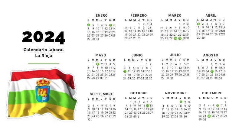 Calendario laboral de La Rioja 2024: un puente de cinco días y varios fin de semanas largos 
