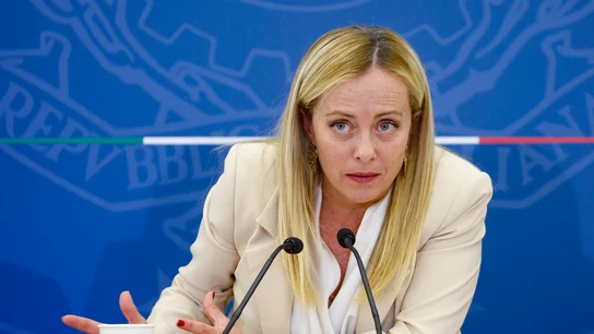 Foto de la primera ministra italiana Giorgia Meloni Foto de la primera ministra italiana Giorgia Meloni