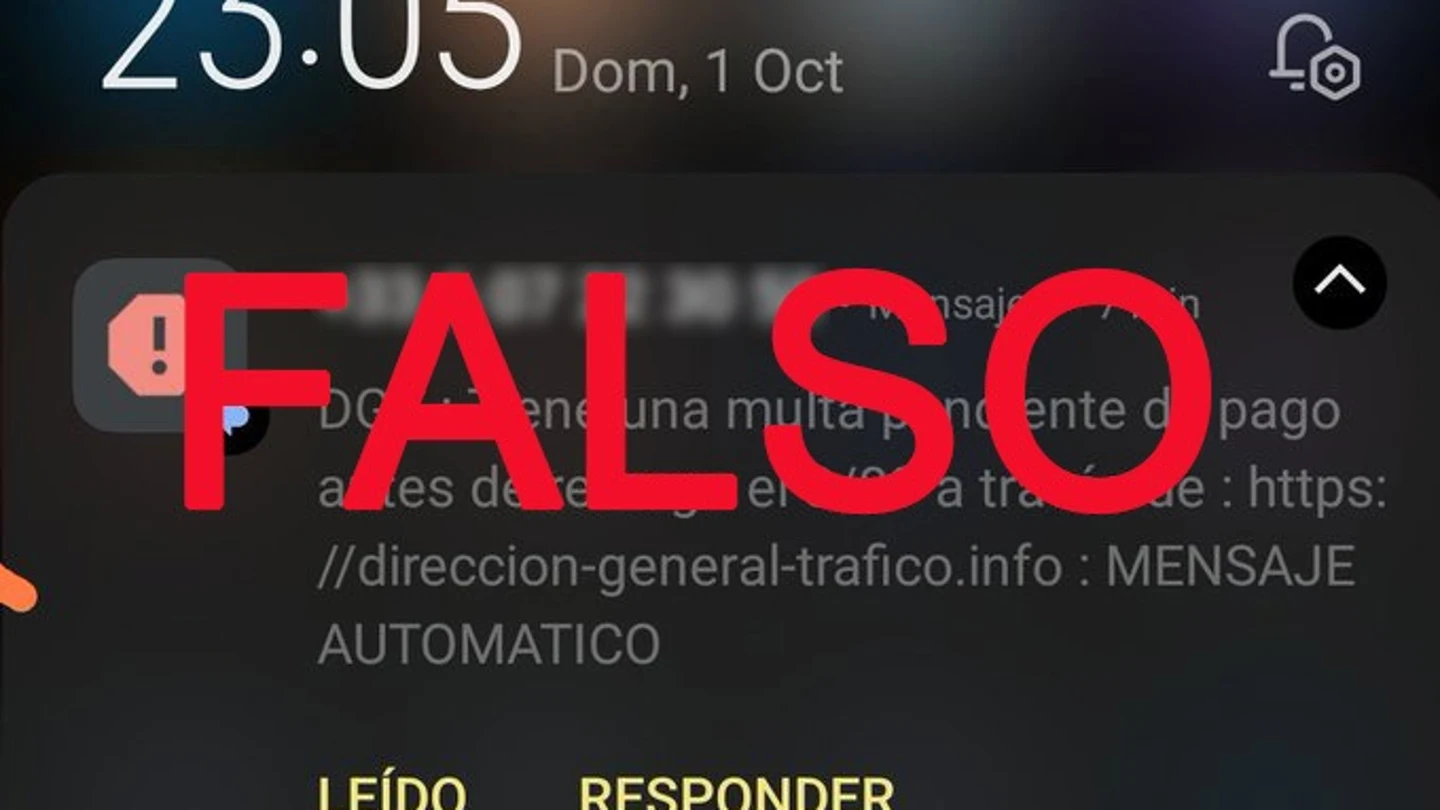 "Multa pendiente de pago": la DGT advierte de una nueva estafa a través de mensajes masivos "Multa pendiente de pago": la DGT advierte de una nueva estafa a través de mensajes masivos