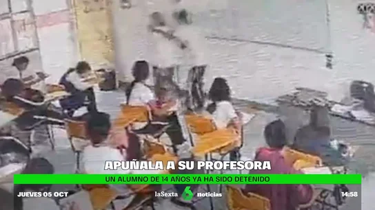 Un estudiante de 14 años apuñala a su profesora delante de toda la clase en México Un estudiante de 14 años apuñala a su profesora delante de toda la clase en México