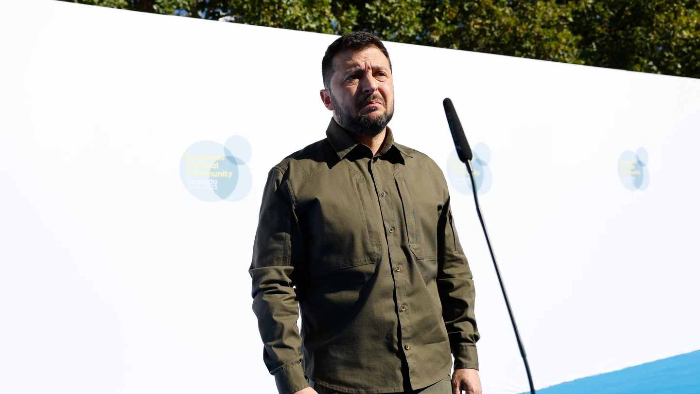 El presidente de Ucrania, Volodimir Zelenski, a su llegada a Granada El presidente de Ucrania, Volodimir Zelenski, a su llegada a Granada