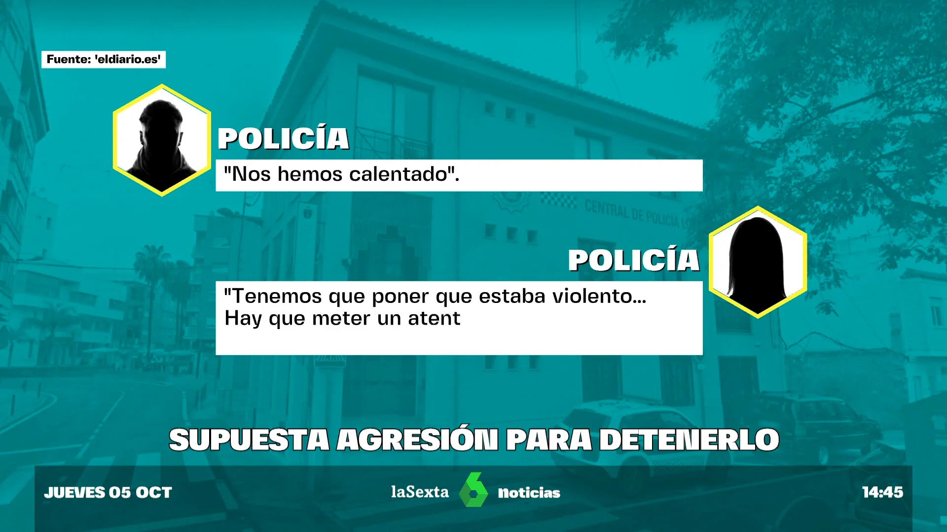 Denuncian que policías locales se inventaron una agresión para detener a un hombre: "¿Digo que se ha puesto violento?"