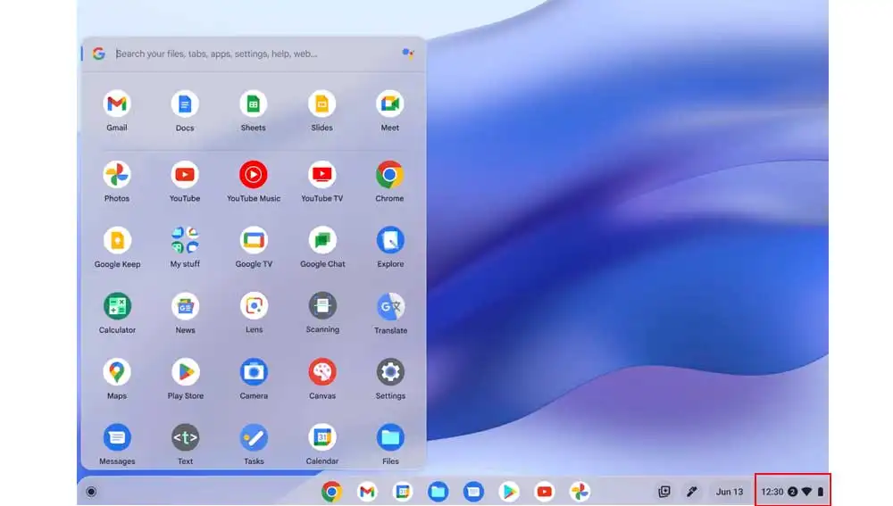 A si es la interfaz de chromebook