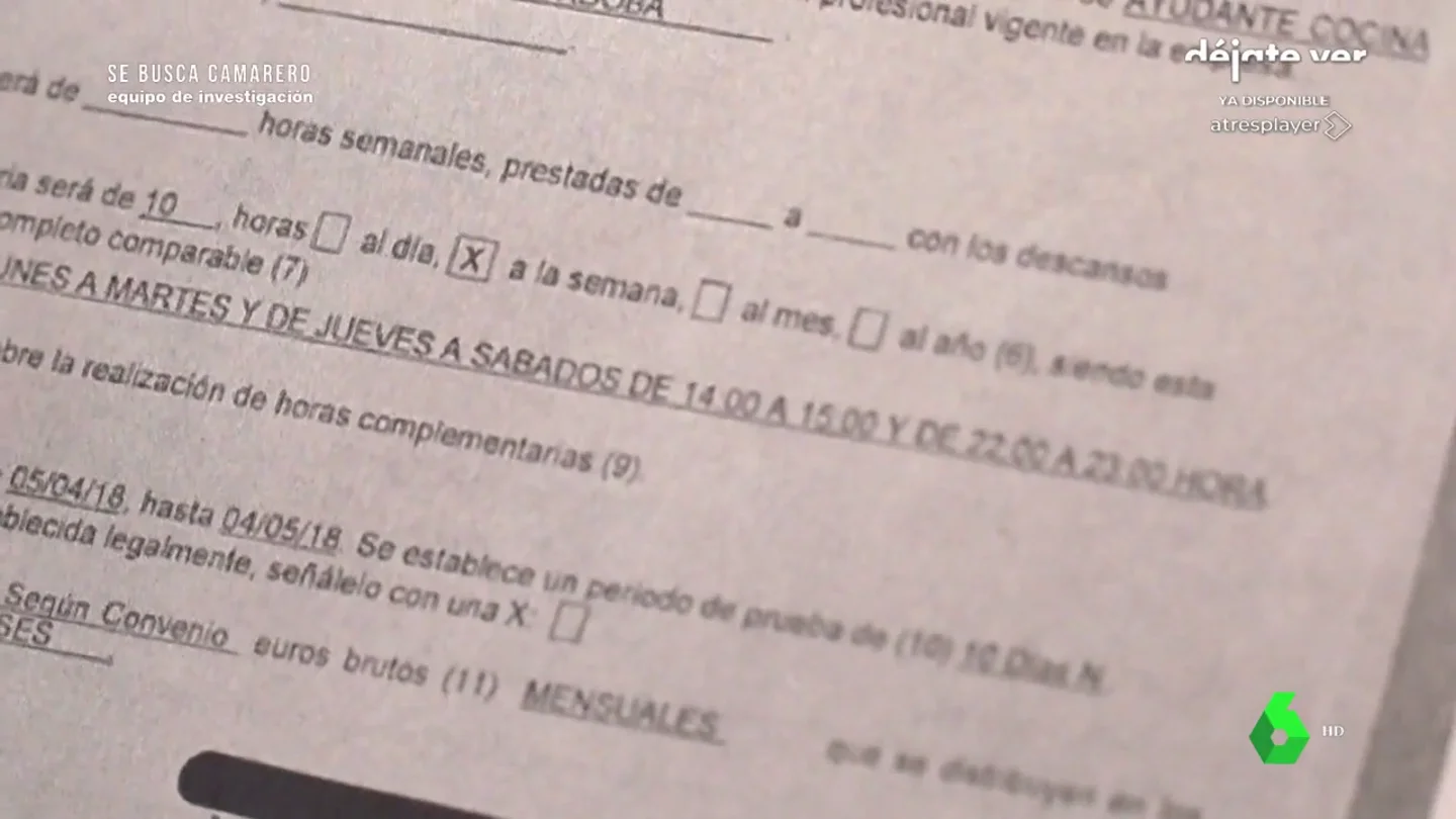 Un camarero denuncia que trabajaba 40 horas pero cotizaba 10: "El jefe nos mandaba a un sótano para pagarnos el resto" Un camarero denuncia que trabajaba 40 horas pero cotizaba 10: "El jefe nos mandaba a un sótano para pagarnos el resto"