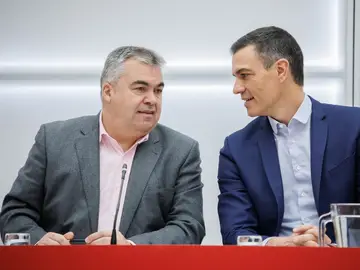 Santos Cerdán y Pedro Sánchez