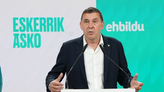 Imagen de archivo del líder de EH Bildu, Arnaldo Otegi Otegi "rechaza" los "inadmisibles" ataques al monolito y al panteón de Fernando Buesa