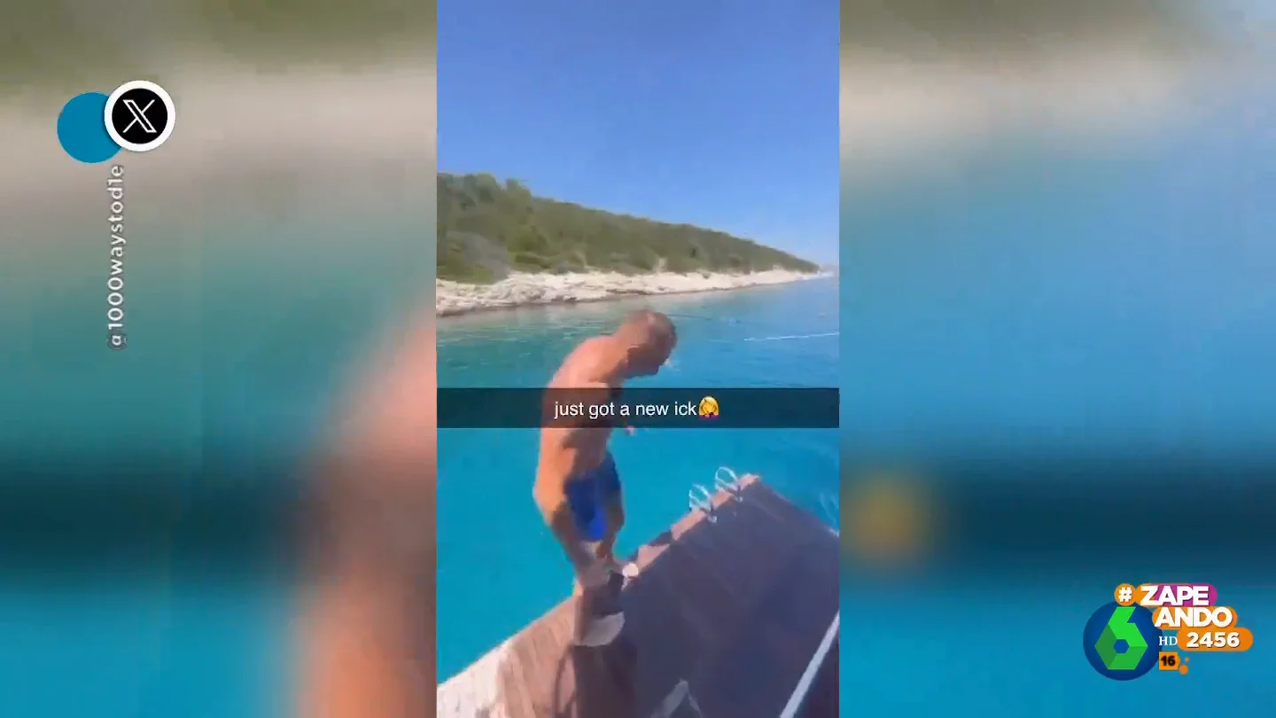 Un salto mortal para zambullirse en el mar que termina de manera accidentada Un salto mortal para zambullirse en el mar que termina de manera accidentada