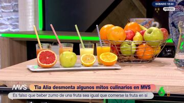¿Comer fruta y tomar zumos engorda?: 'Tía Alia' desmonta los mitos sobre alimentación más extendidos (y sorprendentes)