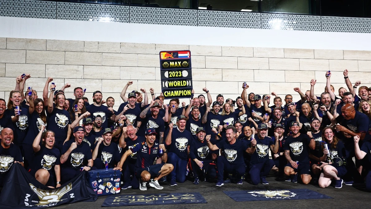 Red Bull, en la celebración del Mundial de Verstappen