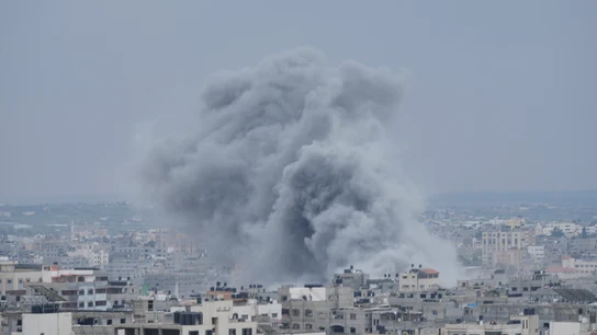 Uno de los bombardeos de Israel sobre la Franja de Gaza Uno de los bombardeos de Israel sobre la Franja de Gaza
