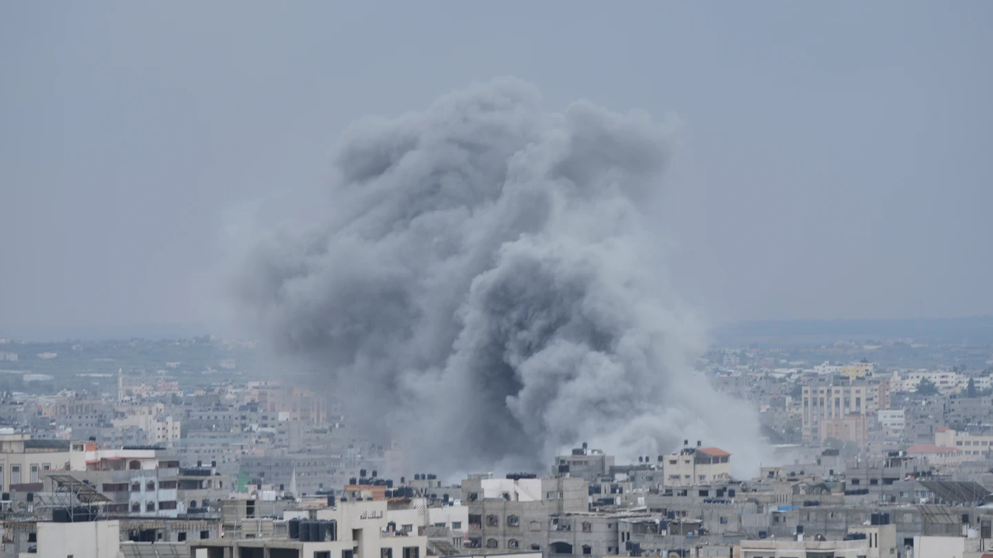 Uno de los bombardeos de Israel sobre la Franja de Gaza Uno de los bombardeos de Israel sobre la Franja de Gaza