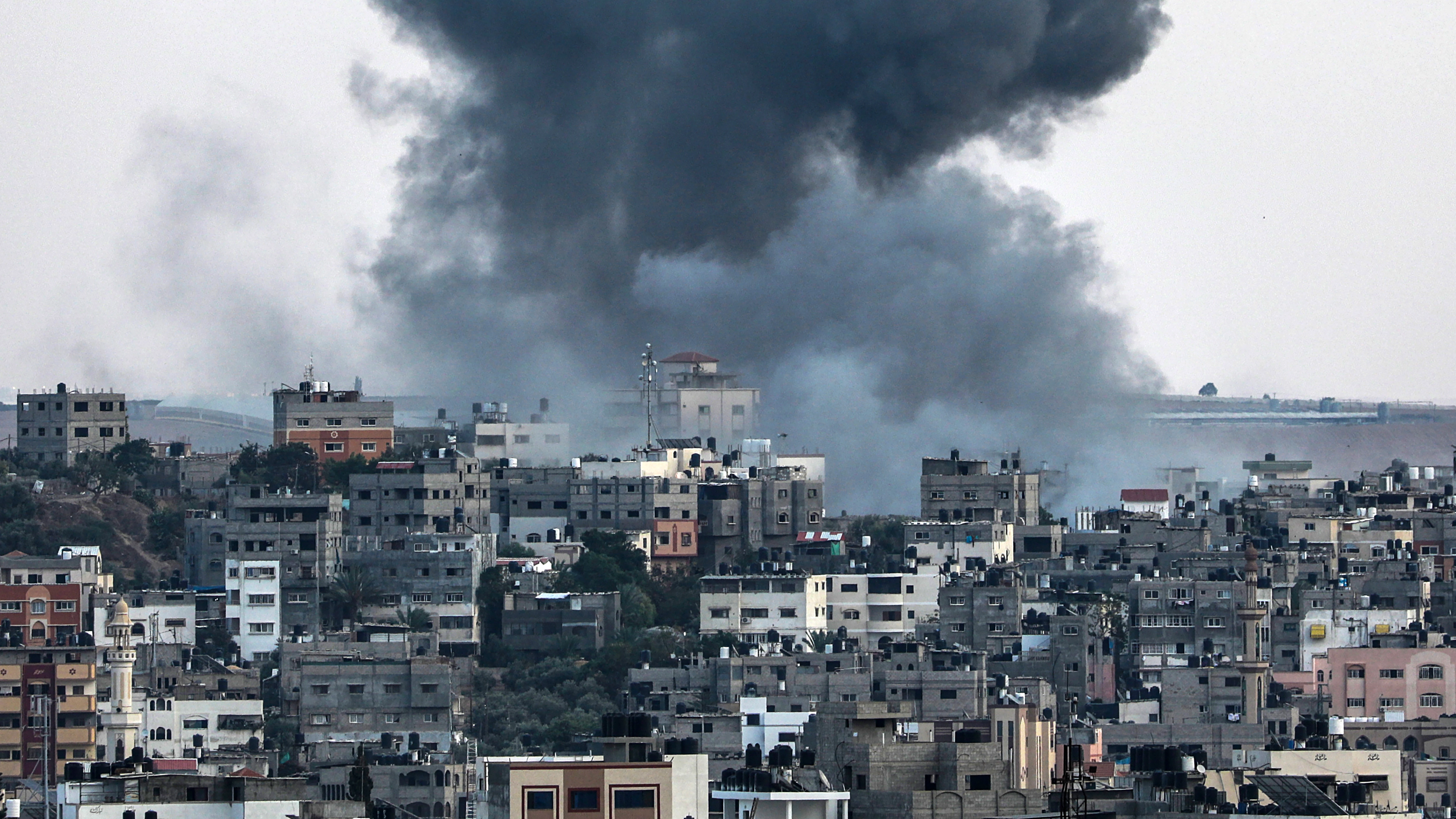 Imagen del bombardeo de Israel en la Franja de Gaza