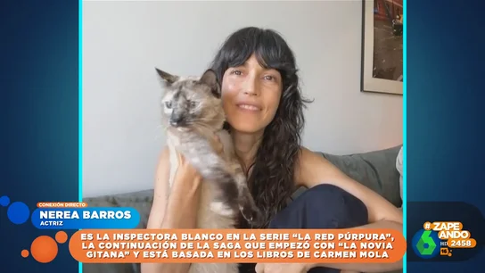 El divertido momento en el que el gato de Nerea Barros se 'cuela' en Zapeando El divertido momento en el que el gato de Nerea Barros se 'cuela' en Zapeando