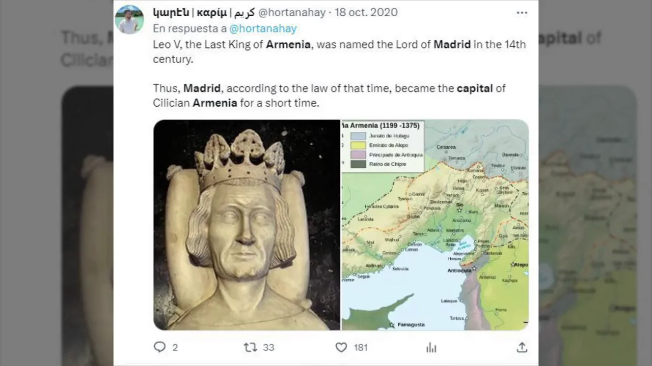 &iquest;Sab&iacute;as que Madrid fue capital de Armenia antes que de Espa&ntilde;a?